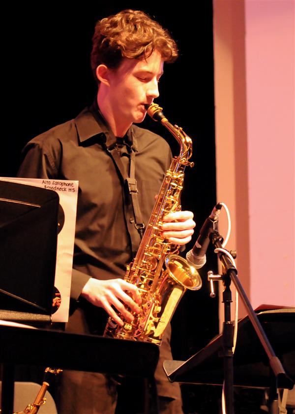 Students performing at the 2023-2024 All County Jazz Concert